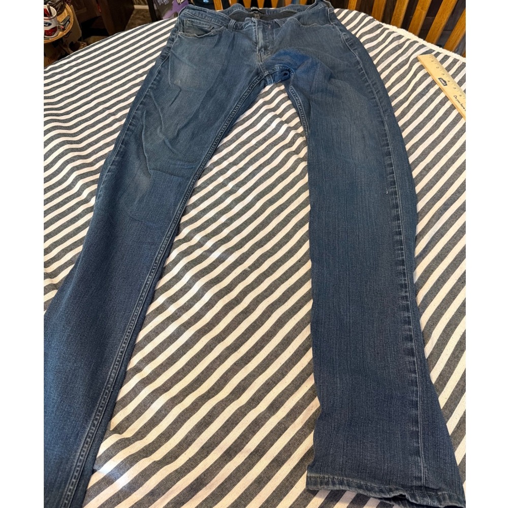 YKK Paige Federal‎ XLong Slim Straight Jeans Dark Blue Size 30 Tall 34 Inseam
